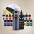 Tattoo Ink Bundle Black 8oz and 14 Color Set with 1oz Stencil Solution and 38 pcs Transfer Paper