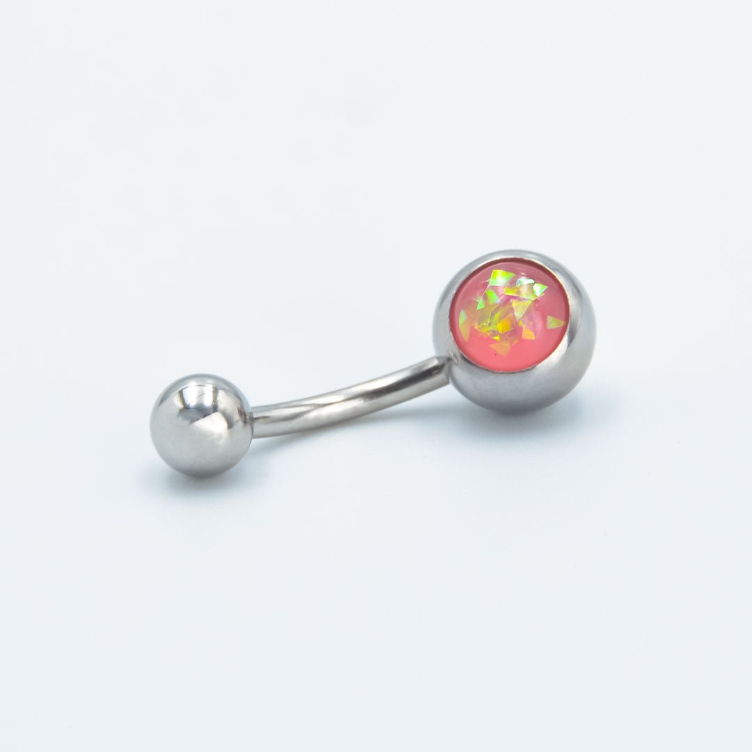 Belly Button Rings Steel Opal - 14GA