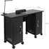 Electric Downdraft Vent Tattoo Table Desk with Iron Frame, Wrist Rest, and Lockable Cabinets