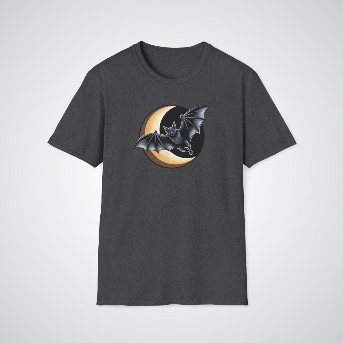 Bat with Crescent Moon Neo - Traditional Tattoo Unisex T-Shirt - Tattoo Unleashed