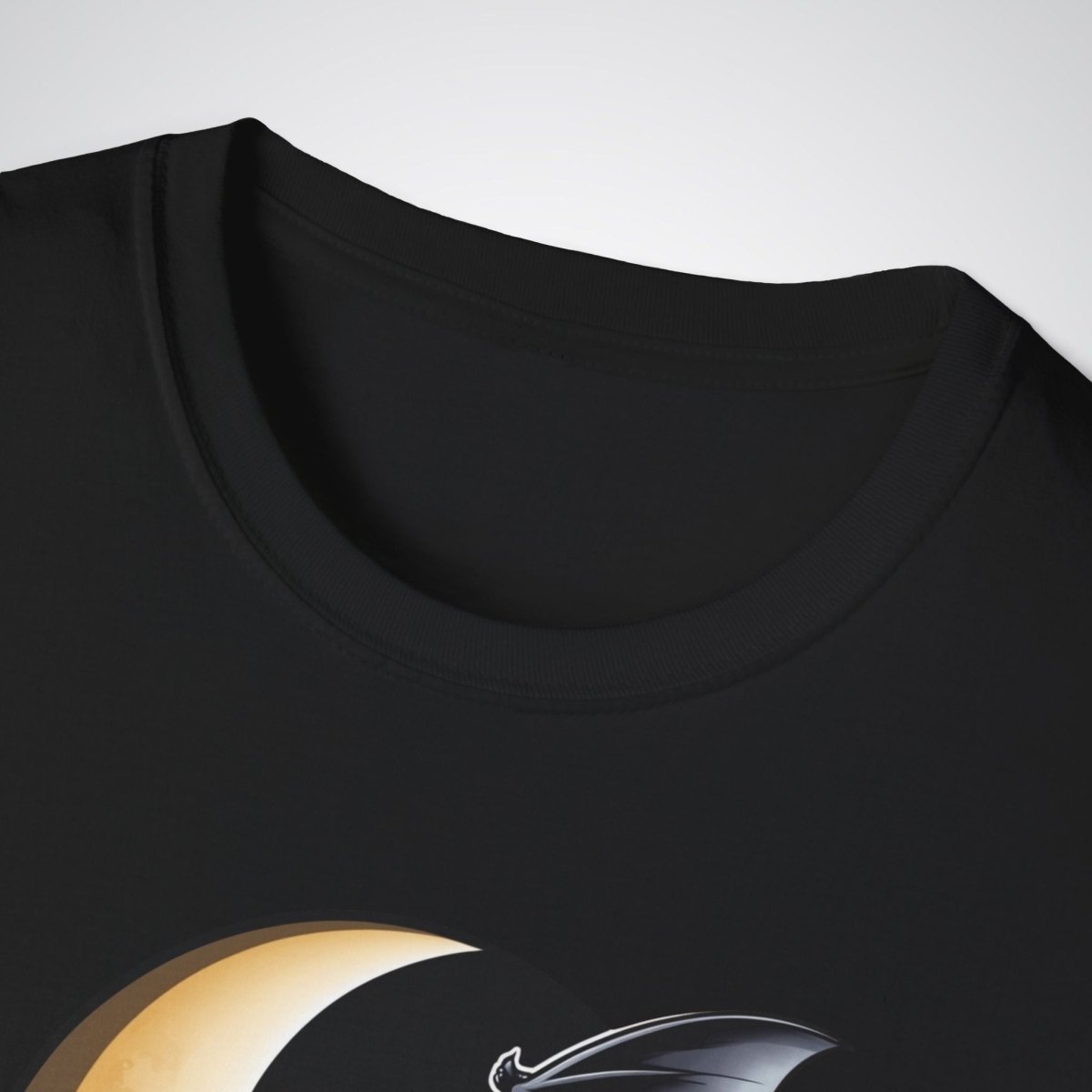 Bat with Crescent Moon Neo - Traditional Tattoo Unisex T-Shirt - Tattoo Unleashed