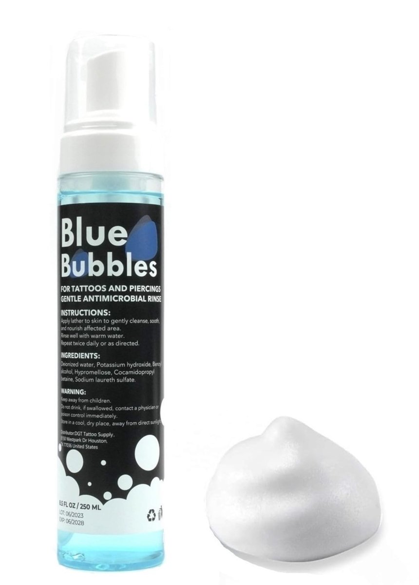 Blue Bubbles Foaming Aftercare by DGT 8.5oz - Tattoo Unleashed