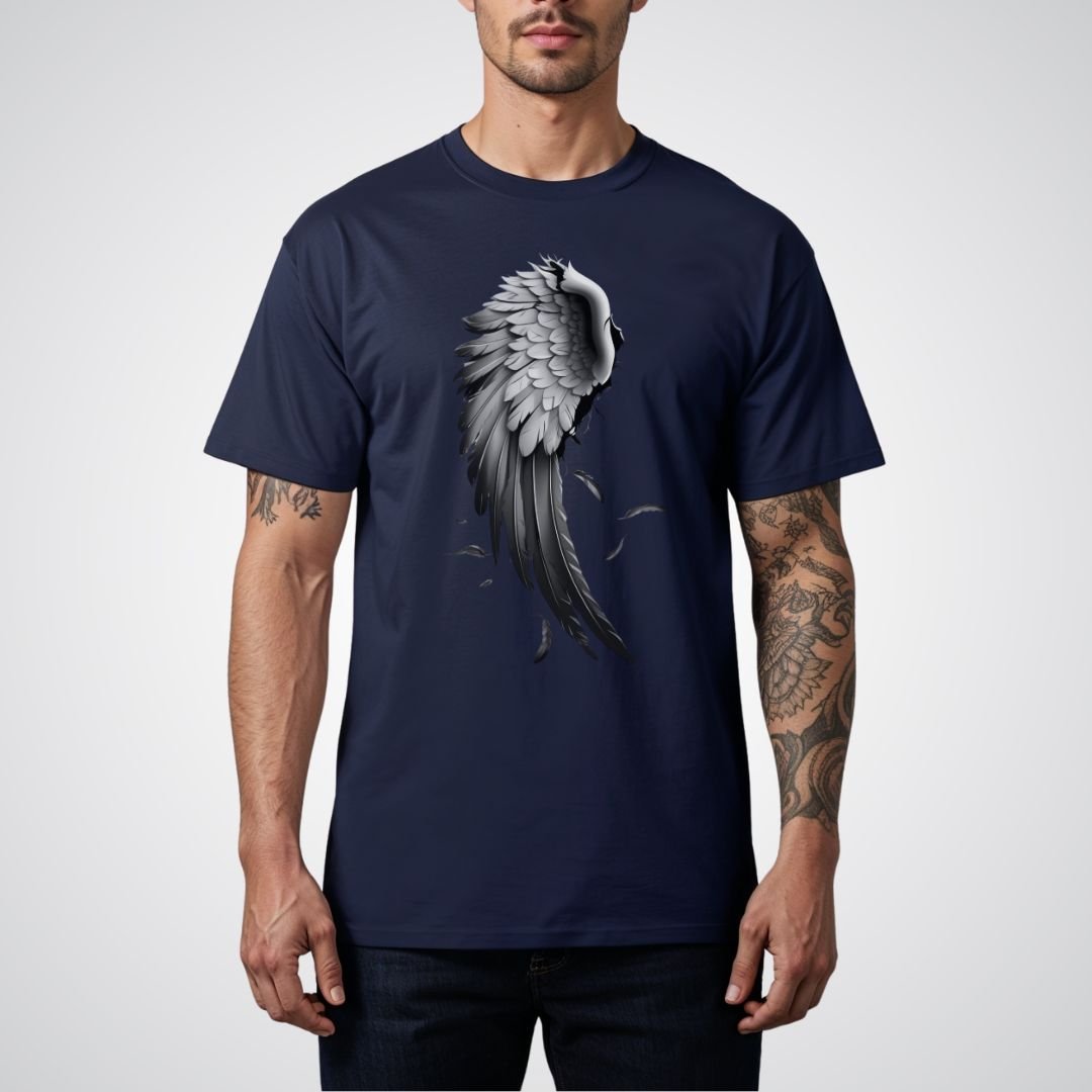 Broken Angel Wing Realism Tattoo Unisex T-Shirt - Tattoo Unleashed