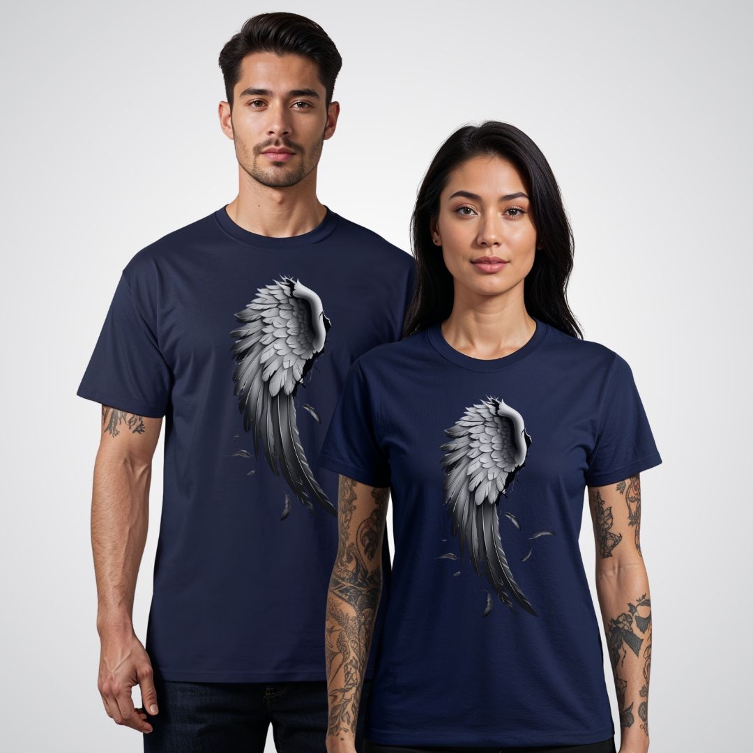 Broken Angel Wing Realism Tattoo Unisex T-Shirt - Tattoo Unleashed