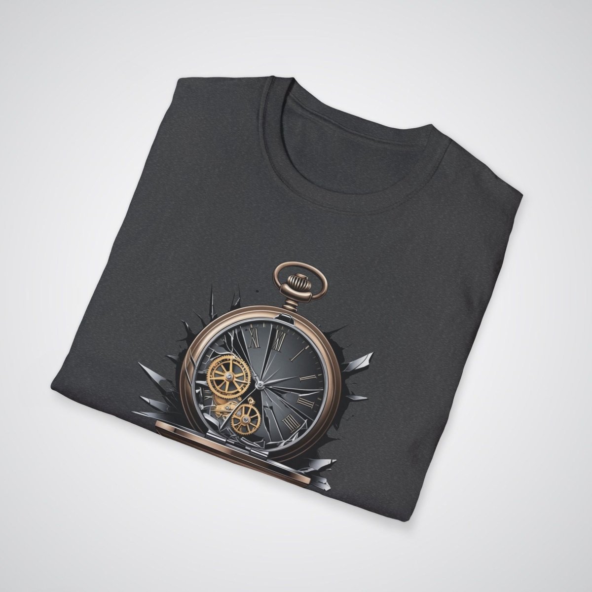 Broken Pocket Watch Realism Tattoo Unisex T-Shirt - Tattoo Unleashed