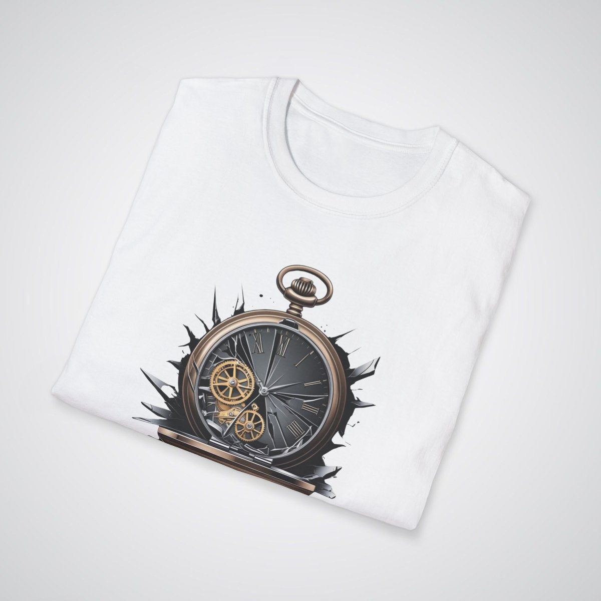 Broken Pocket Watch Realism Tattoo Unisex T-Shirt - Tattoo Unleashed