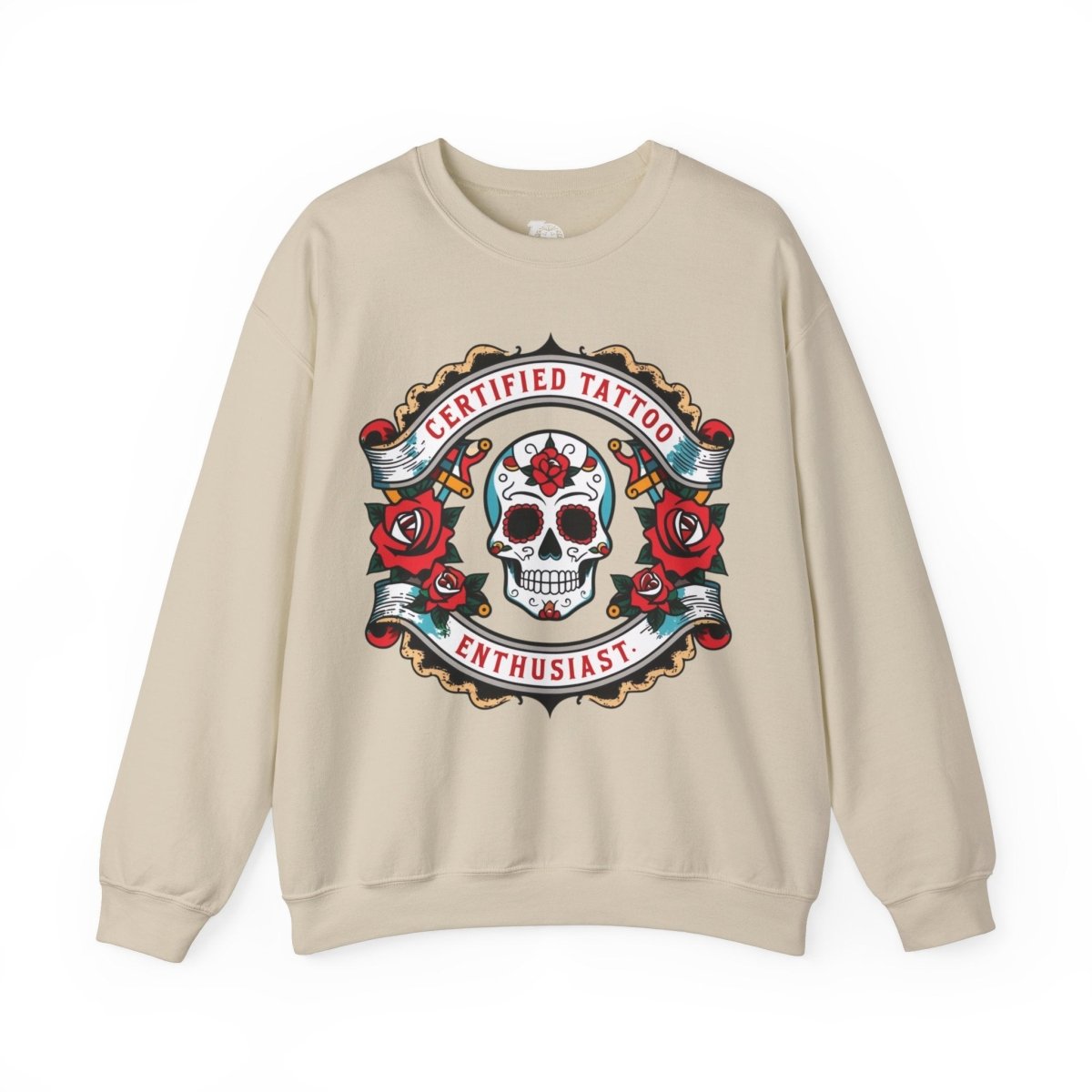 Certified Tattoo Enthusiast Unisex Crewneck Sweatshirt - Tattoo Unleashed