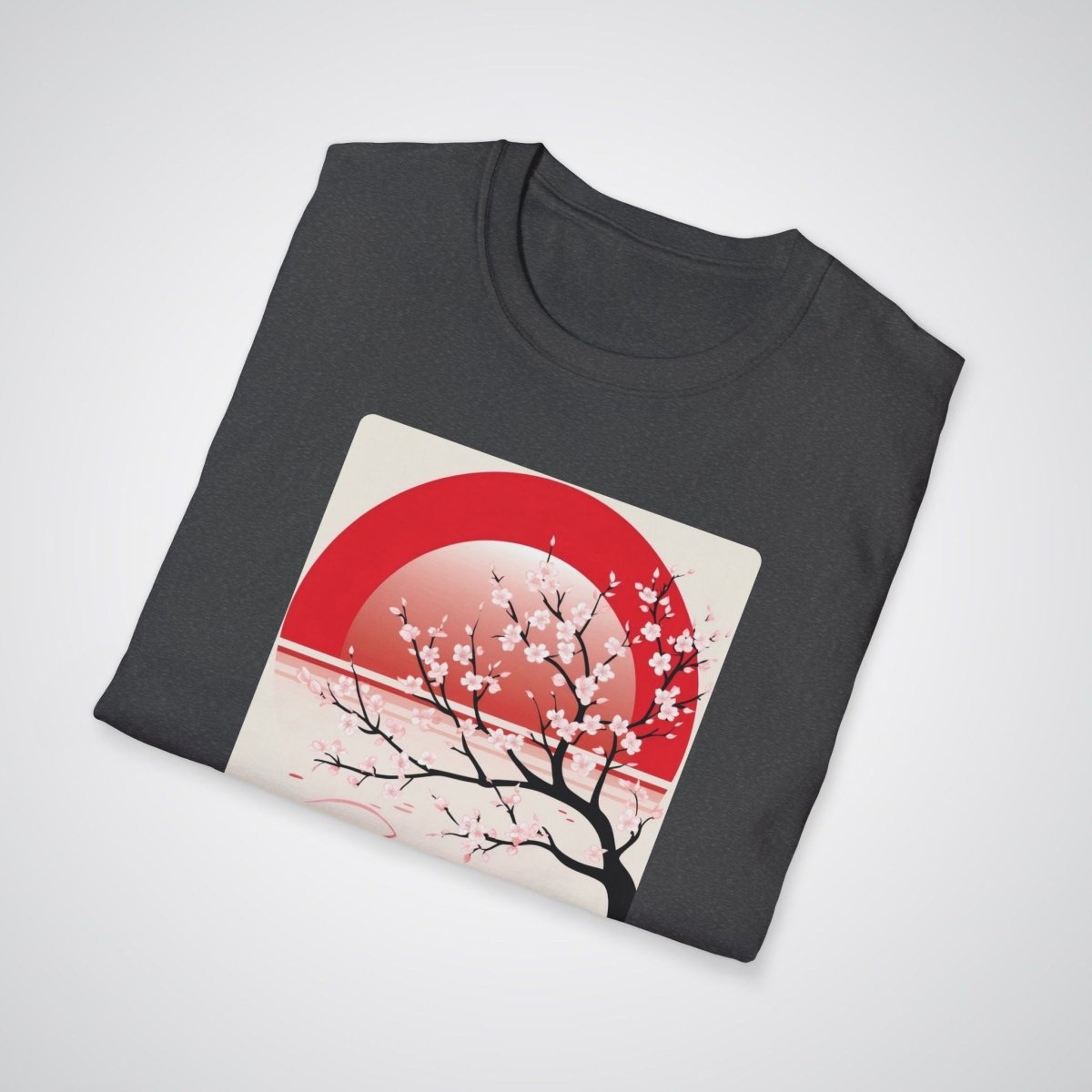 Cherry Blossom Tree with Rising Sun Japanese Tattoo Unisex T-Shirt - Tattoo Unleashed