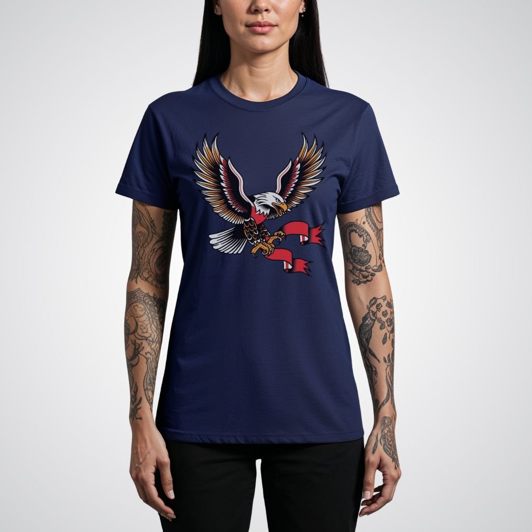 Classic Eagle in Flight Traditional Tattoo Unisex T-shirt - Tattoo Unleashed