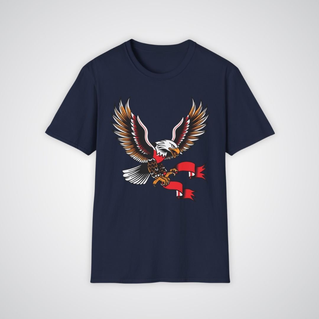 Classic Eagle in Flight Traditional Tattoo Unisex T-shirt - Tattoo Unleashed