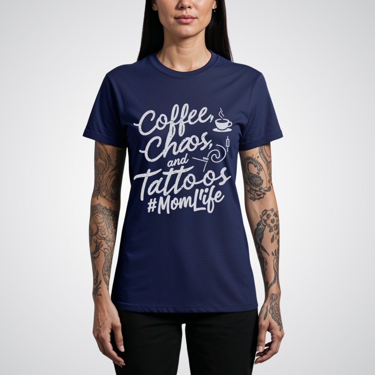 Coffee, Chaos, and Tattoos – #MomLife Tattoo Unisex T-Shirt - Tattoo Unleashed