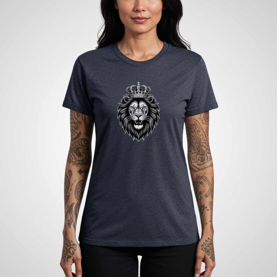 Crowned Lion Realism Tattoo Unisex T-Shirt - Tattoo Unleashed