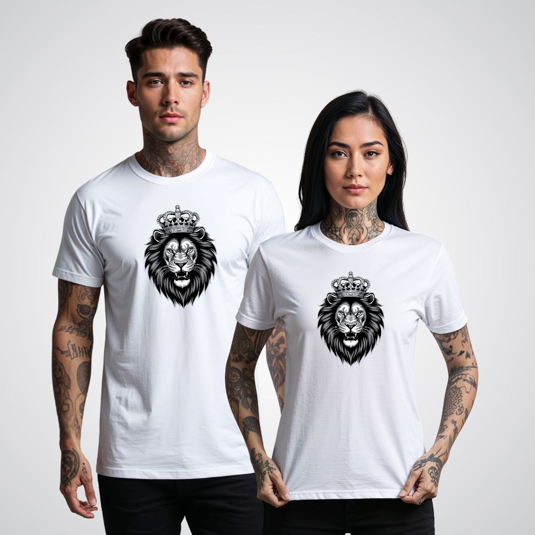 Crowned Lion Realism Tattoo Unisex T-Shirt - Tattoo Unleashed