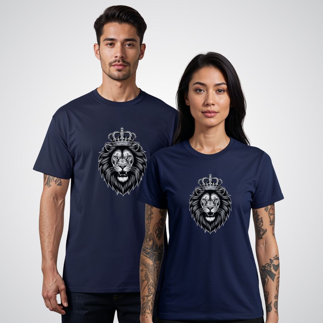 Crowned Lion Realism Tattoo Unisex T-Shirt - Tattoo Unleashed