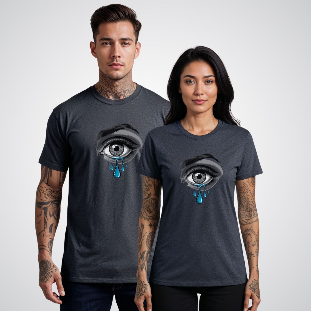 Crying Eye with Tears Realism Tattoo Unisex T-Shirt - Tattoo Unleashed