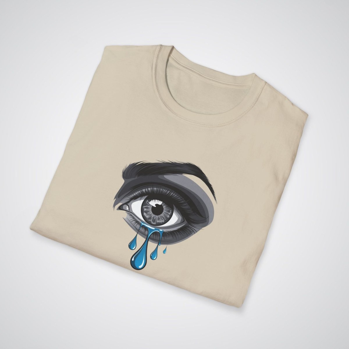 Crying Eye with Tears Realism Tattoo Unisex T-Shirt - Tattoo Unleashed