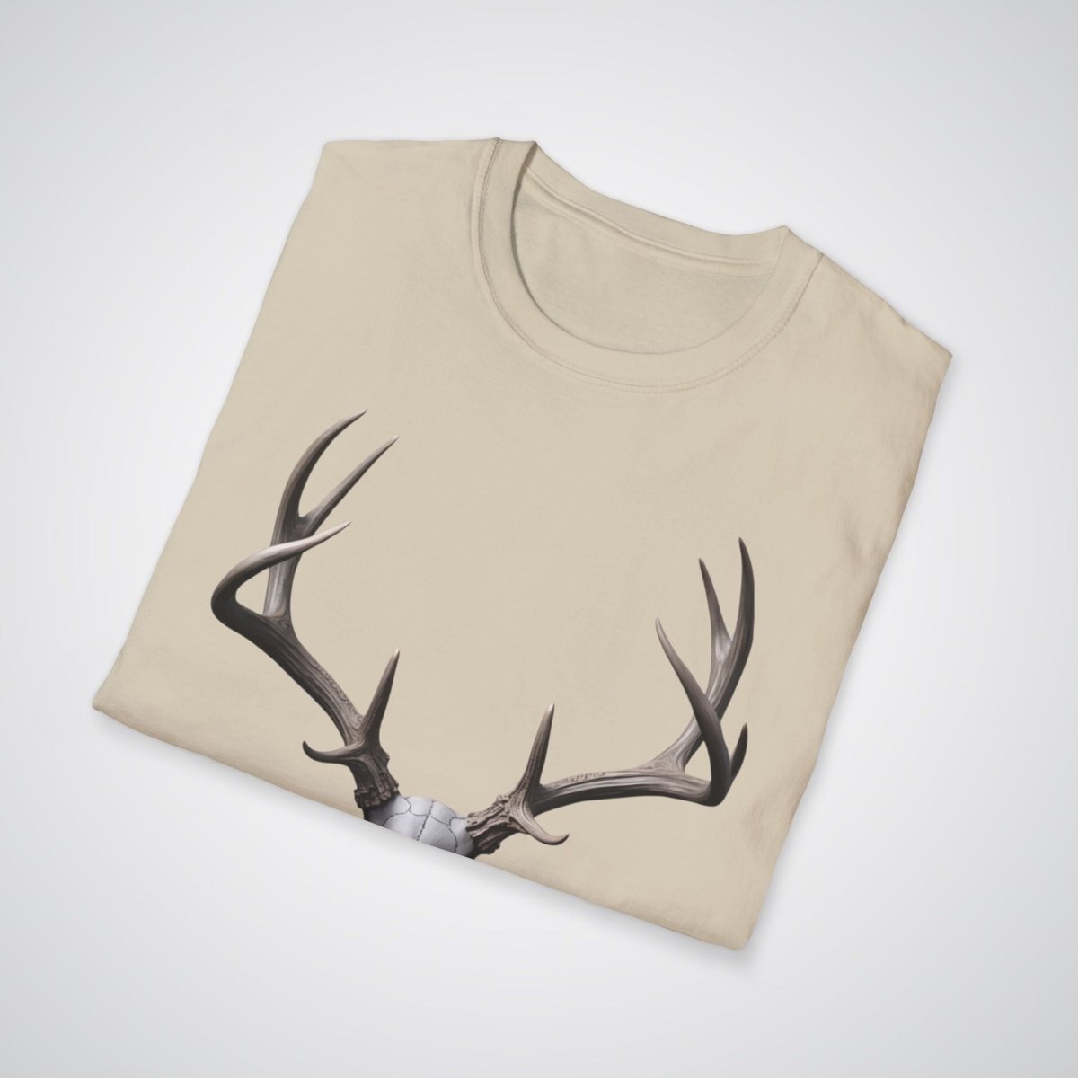 Deer Skull with Antlers Unisex Realism T-Shirt - Tattoo Unleashed