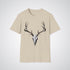 Deer Skull with Antlers Unisex Realism T-Shirt - Tattoo Unleashed