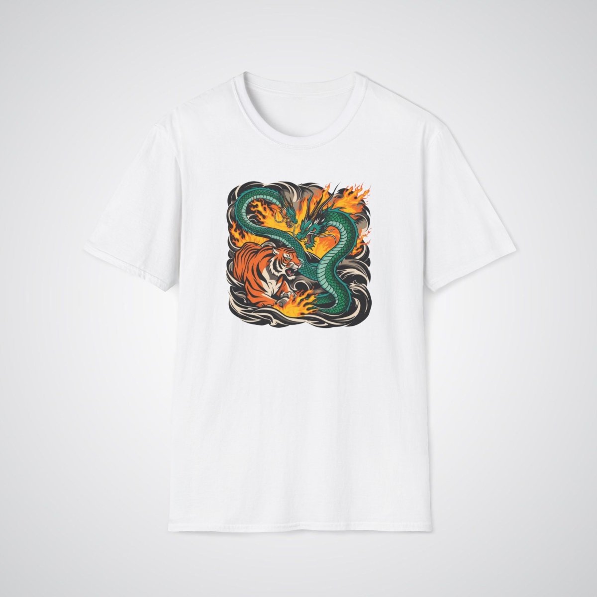 Dragon vs Tiger Japanese Tattoo Unisex T-Shirt - Tattoo Unleashed