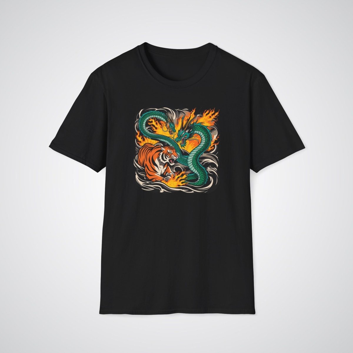 Dragon vs Tiger Japanese Tattoo Unisex T-Shirt - Tattoo Unleashed