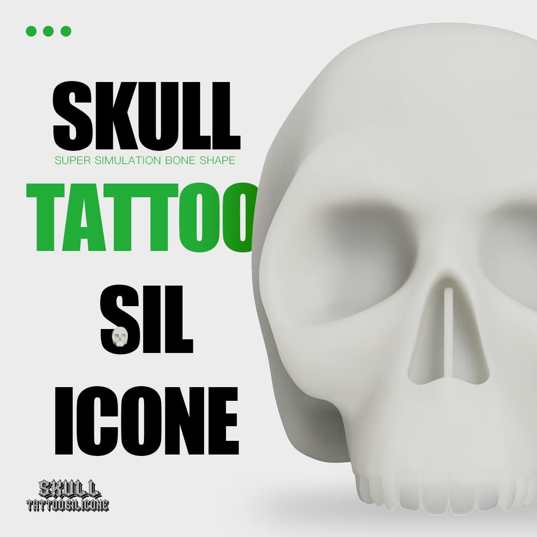 Dragonhawk Soft Silicone Skull Tattoo Practice Skin Sheet - Tattoo Unleashed