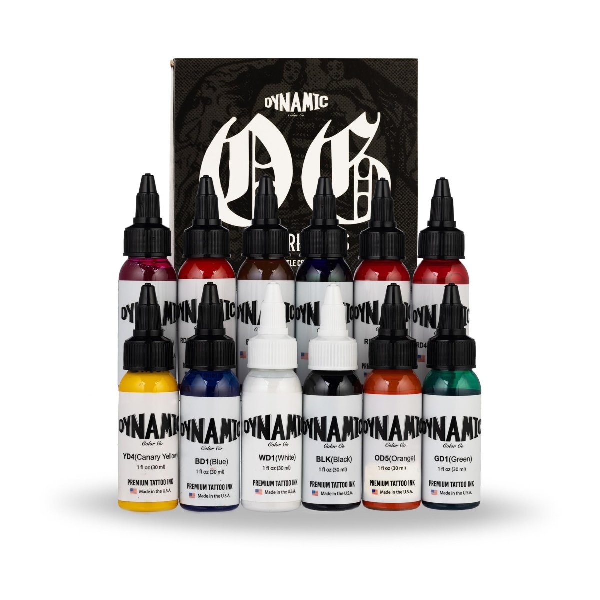 Colorful Ink Set Dynamic Color Co - OG Color Ink Set, 12 Bottles (1 oz Each) Includes ...