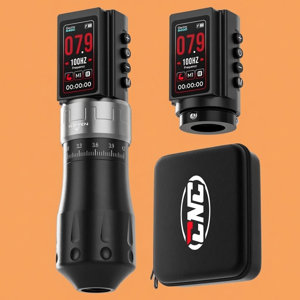 E400 Wireless Tattoo Pen Machine - Black - Tattoo Unleashed