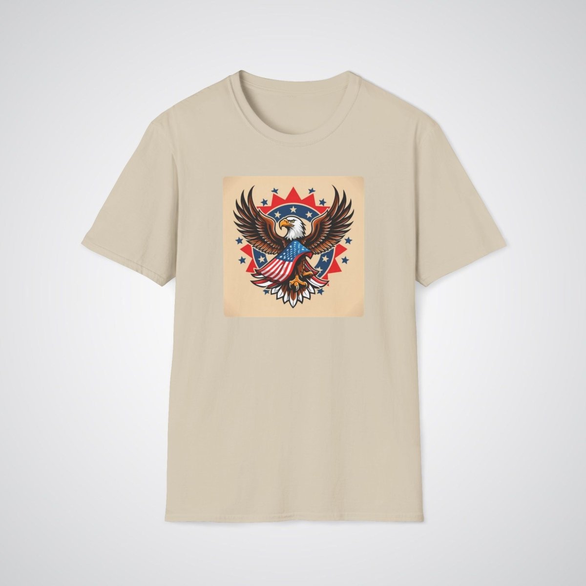 Eagle with American Flag Neo - Traditional Tattoo Unisex T-Shirt - Tattoo Unleashed