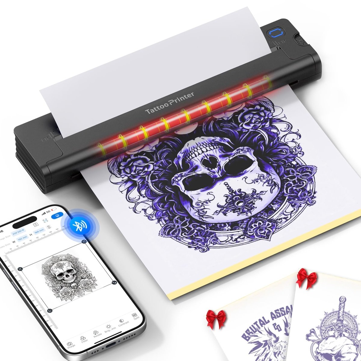 Extolink Wireless Tattoo Stencil Printer with 10pcs Stencil Paper - Tattoo Unleashed