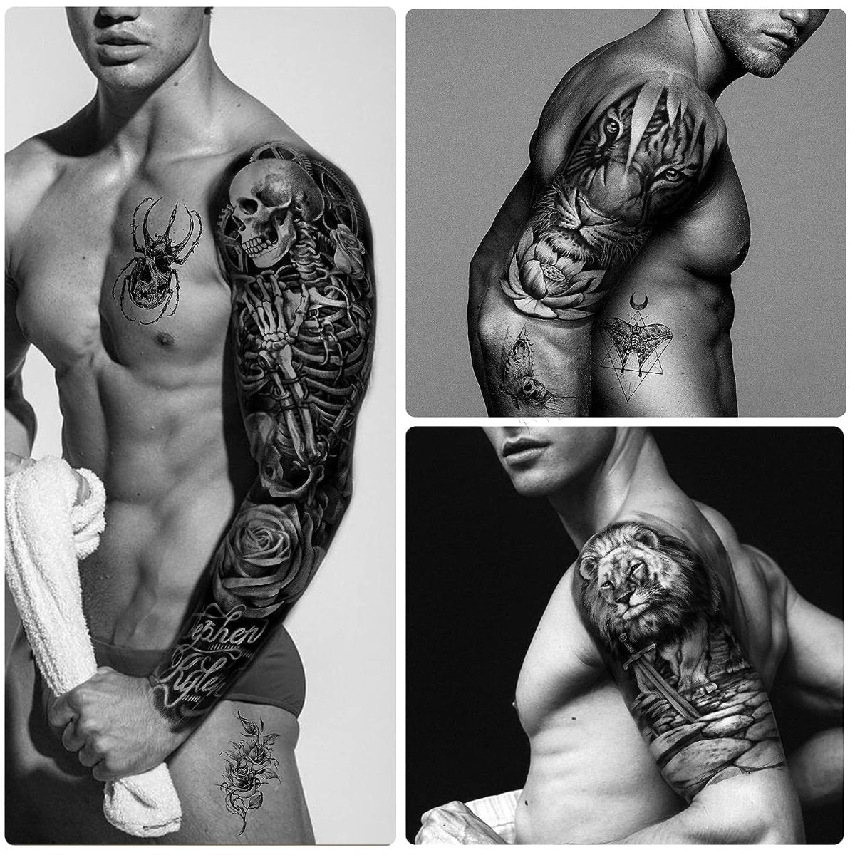 Full Arm & Half Arm Temporary Tattoos (46 sheets) by Yazhiji - Tattoo Unleashed