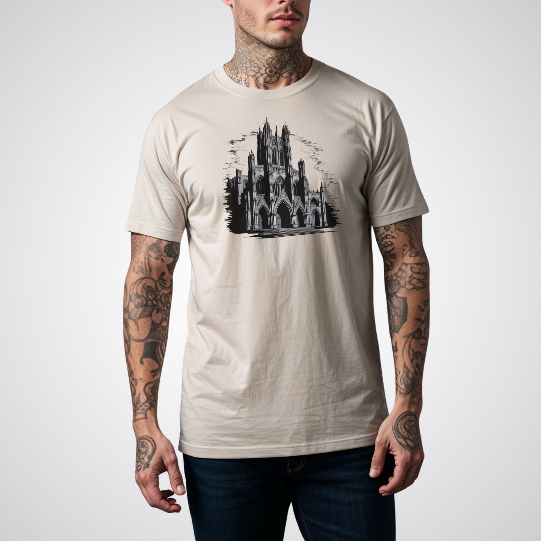 Gothic Cathedral Realism Tattoo Unisex T-Shirt - Tattoo Unleashed