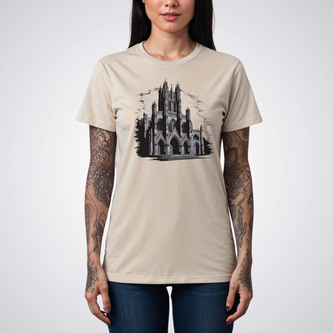 Gothic Cathedral Realism Tattoo Unisex T-Shirt - Tattoo Unleashed