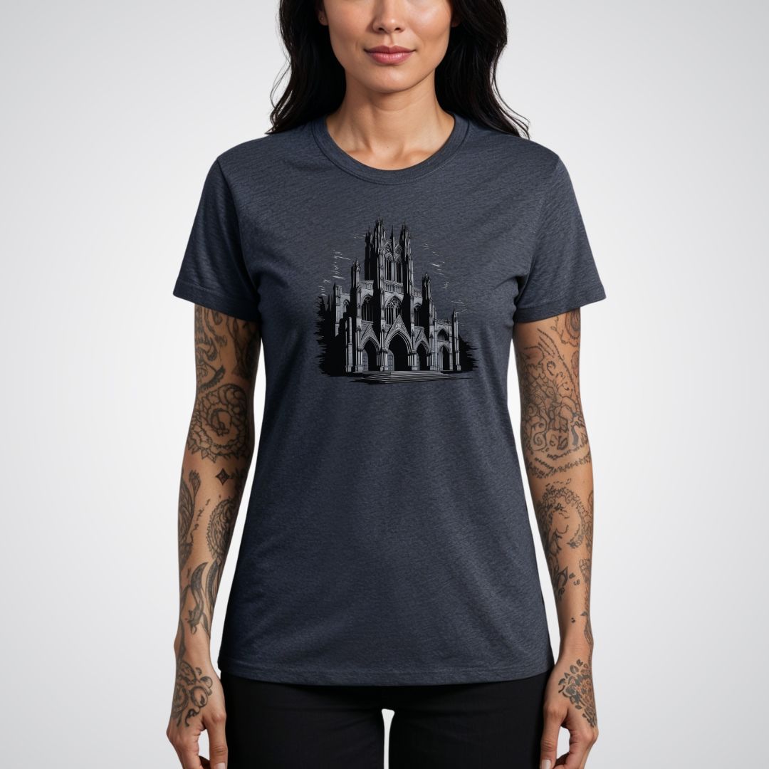 Gothic Cathedral Realism Tattoo Unisex T-Shirt - Tattoo Unleashed