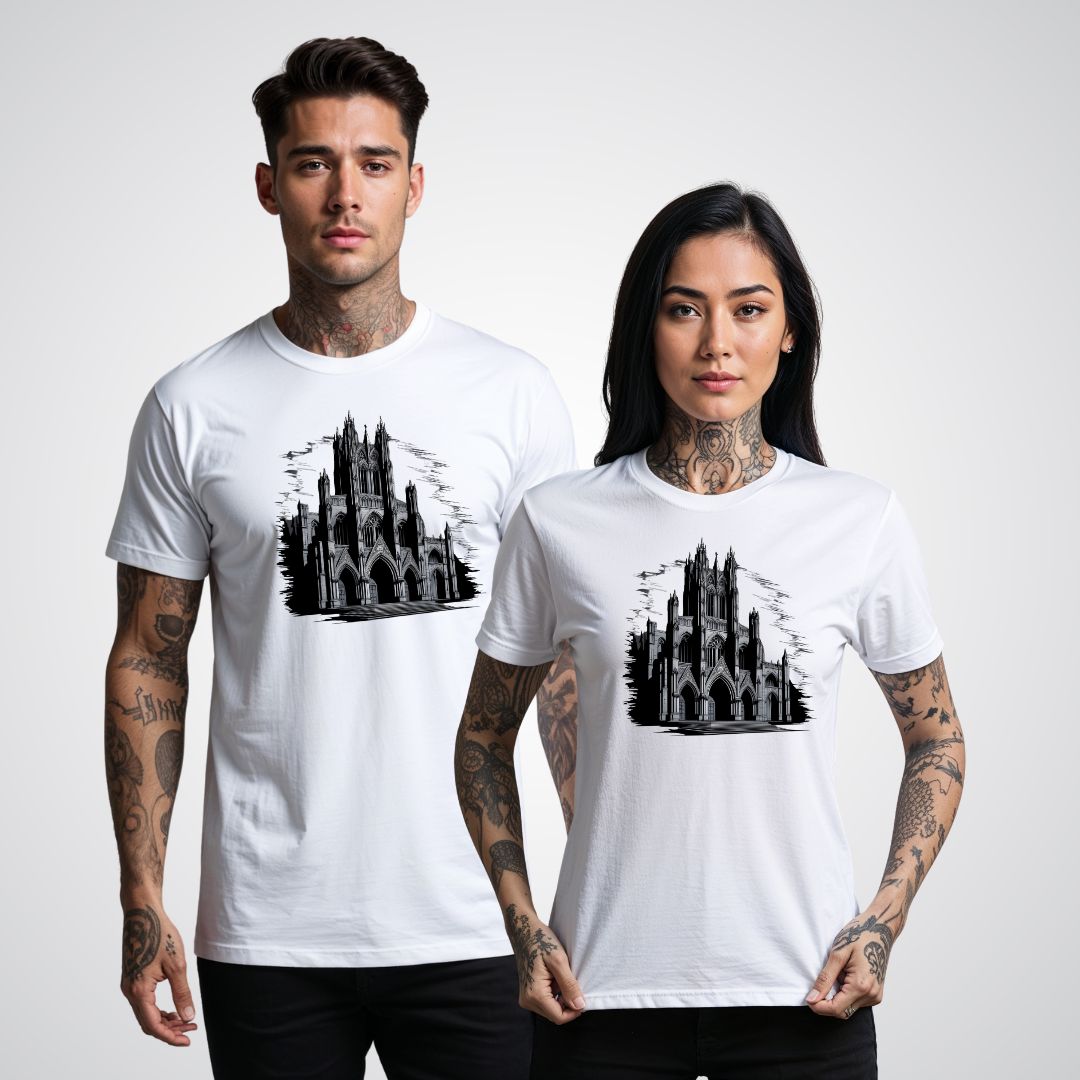 Gothic Cathedral Realism Tattoo Unisex T-Shirt - Tattoo Unleashed