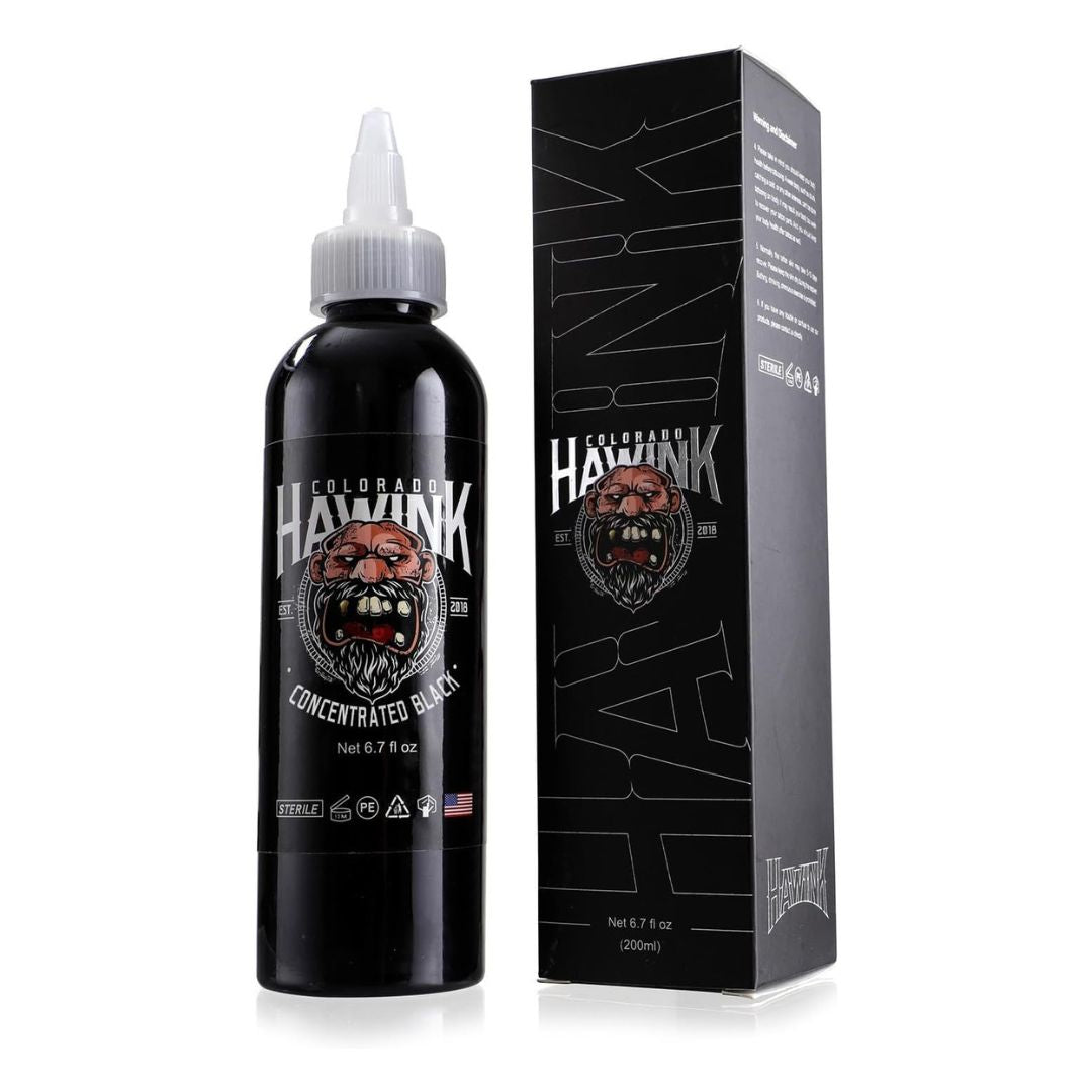 Hawink Tattoo Ink Black 6.7oz - Tattoo Unleashed