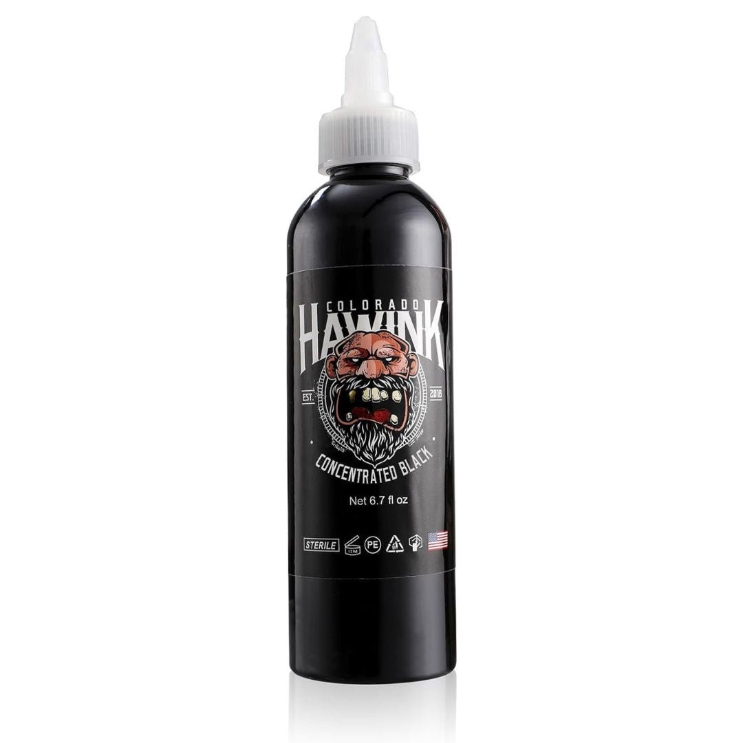 Hawink Tattoo Ink Black 6.7oz - Tattoo Unleashed