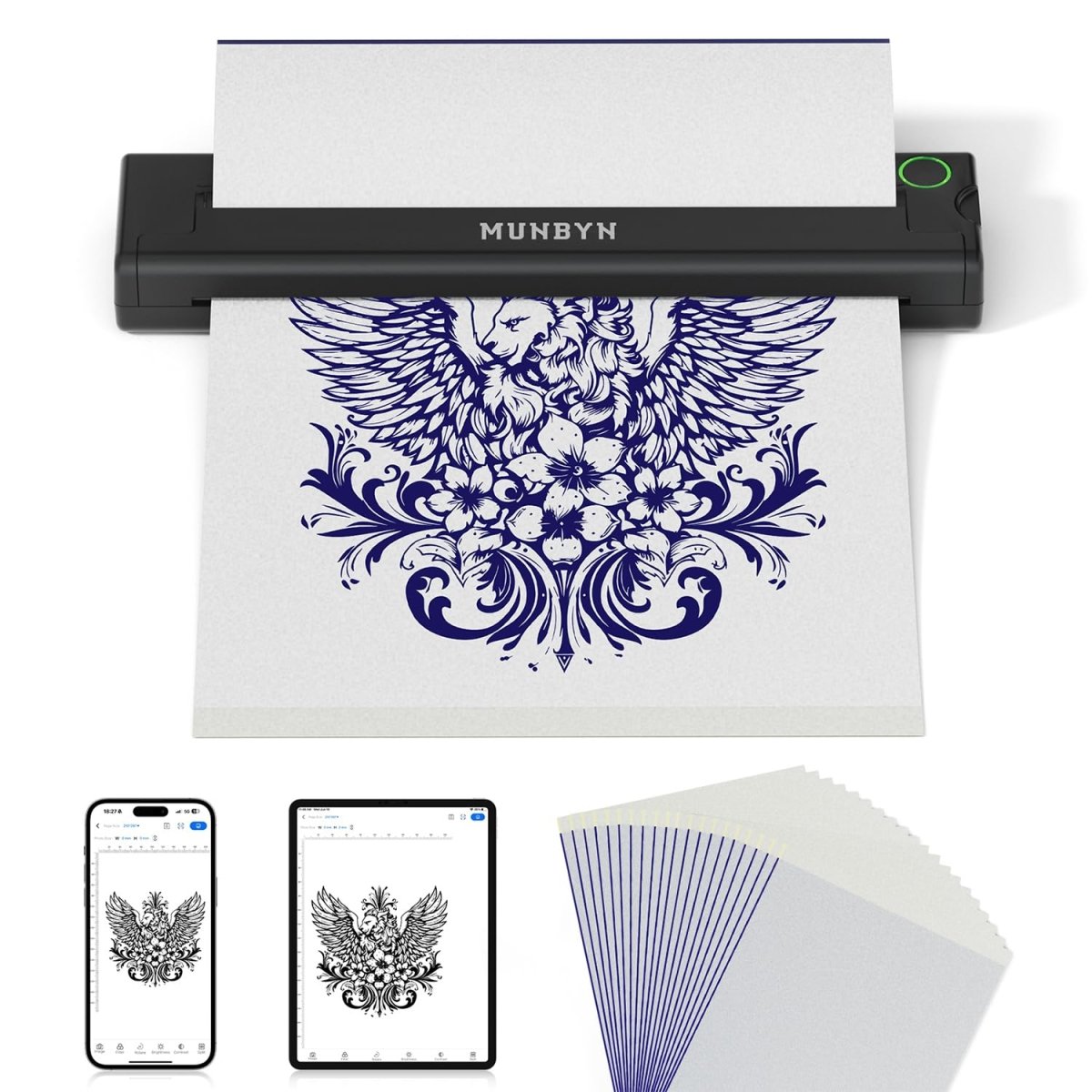 ITP05 Wireless Tattoo Stencil Printer By MUNBYN - Tattoo Unleashed