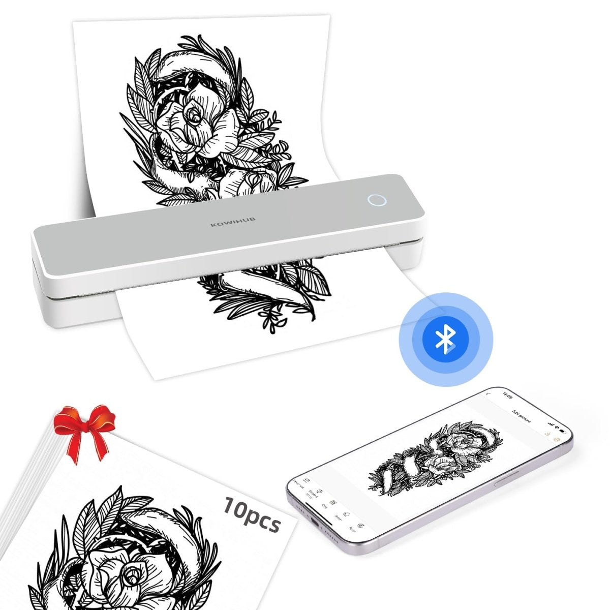 JimKing K200 Wireless Tattoo Stencil Printer - Tattoo Unleashed