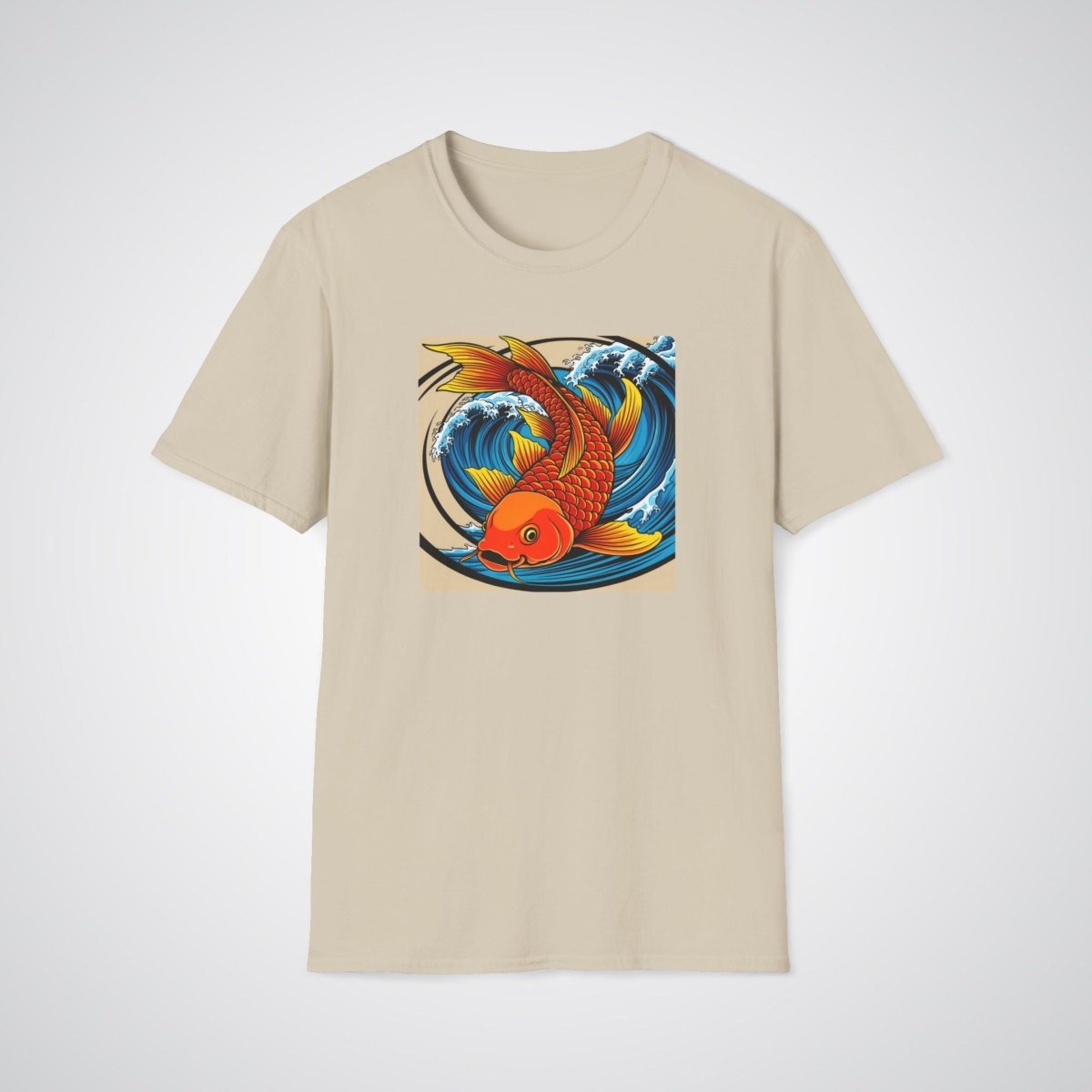 Koi Fish Swimming Upstream Japanese Tattoo Unisex T-Shirt - Tattoo Unleashed