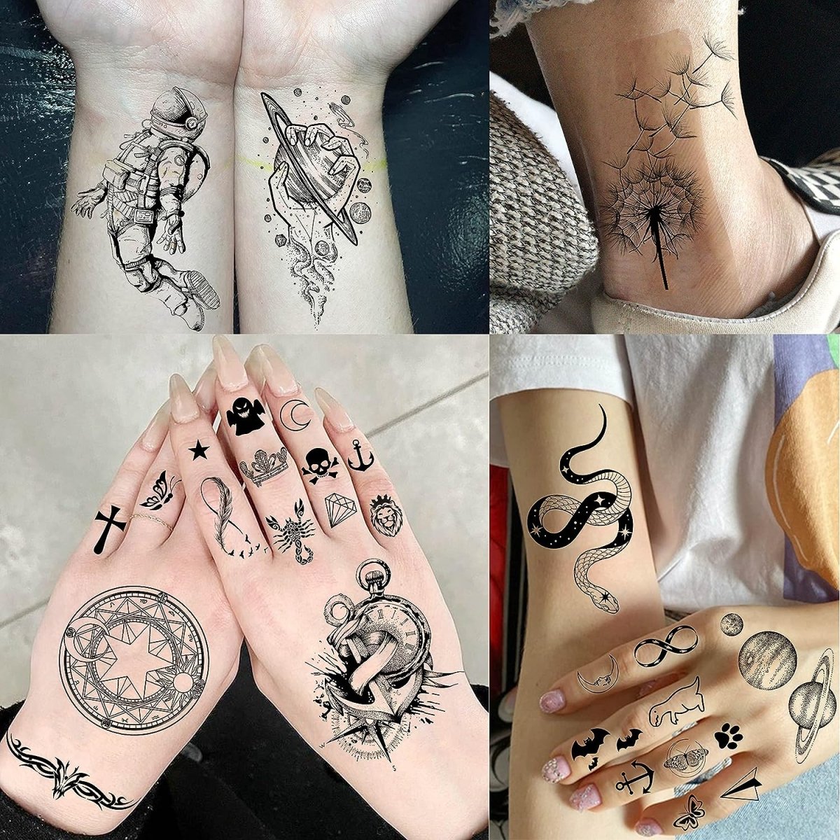 Large Half Arm Sleeve Temporary Tattoos By Coktak (68 Sheets) - Tattoo Unleashed