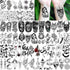 Large Half Arm Sleeve Temporary Tattoos By Coktak (68 Sheets) - Tattoo Unleashed