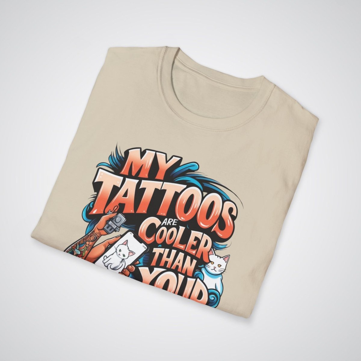 My Tattoos Are Cooler Than Your Cat Videos Unisex T-Shirt - Tattoo Unleashed