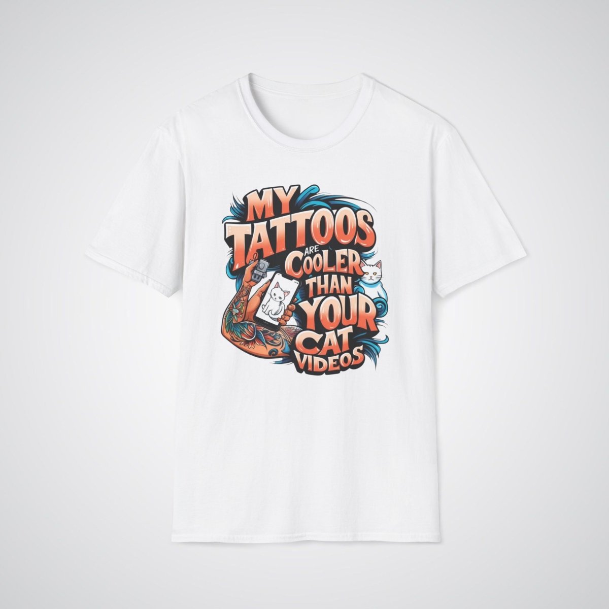 My Tattoos Are Cooler Than Your Cat Videos Unisex T-Shirt - Tattoo Unleashed