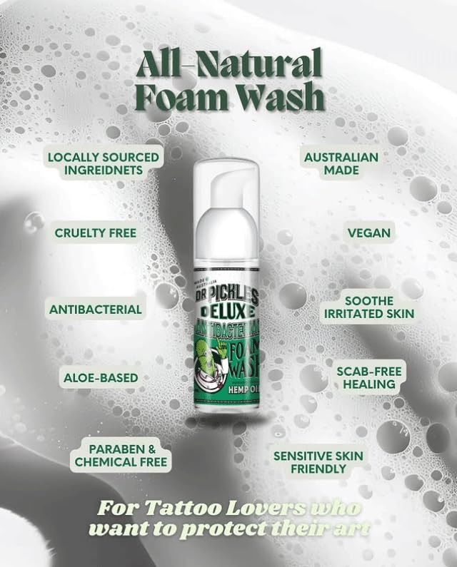 Original Formula Foaming Tattoo Wash by Dr Pickles - 1.7 fl. Oz / 50 ml - Tattoo Unleashed