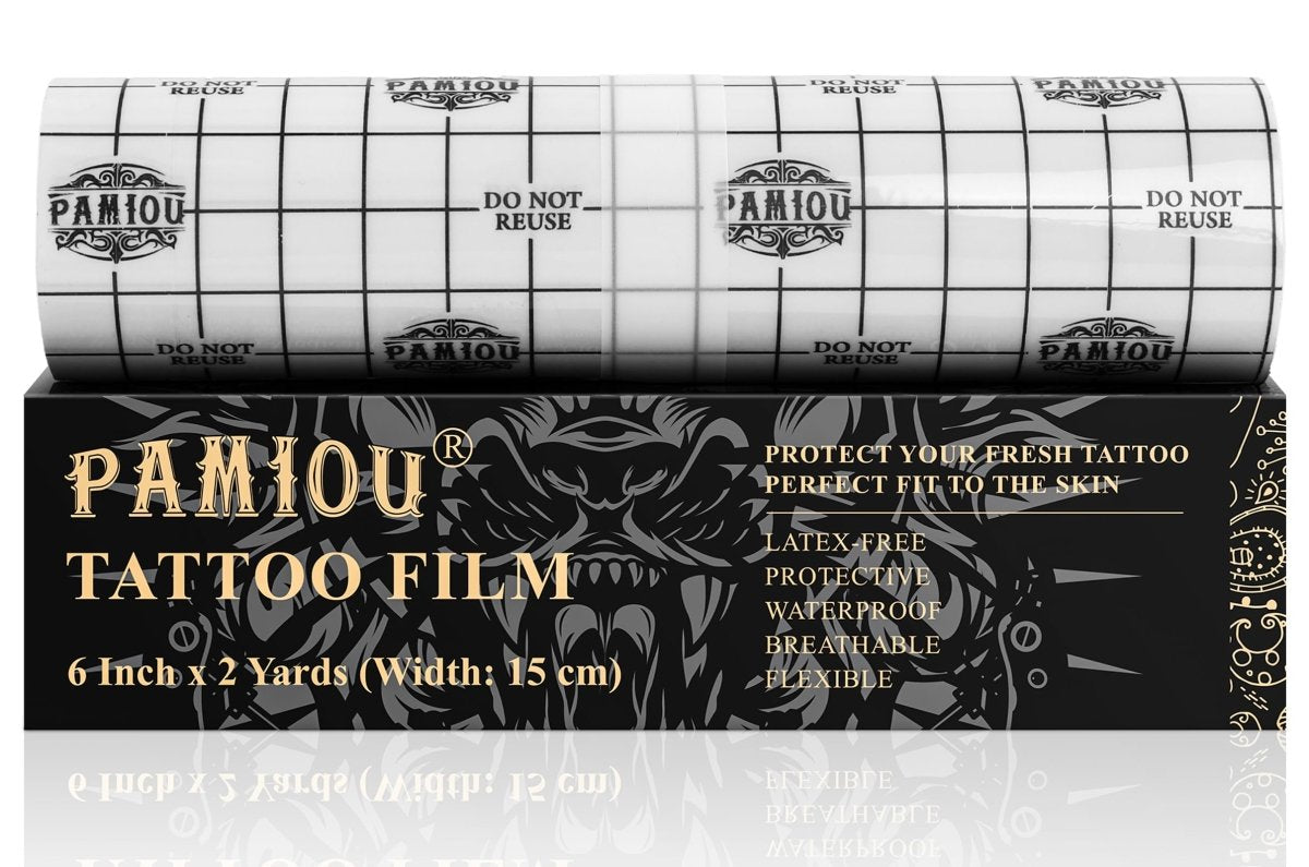 Pamiou Second Skin Tattoo Protection Film, 6in x 2 yd Tattoo Aftercare Wrap - Tattoo Unleashed