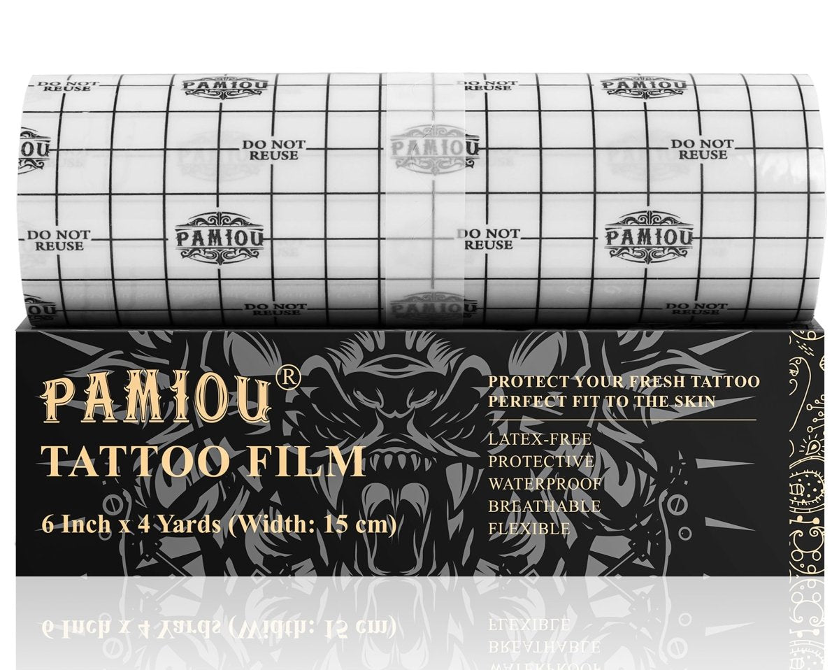Pamiou Second Skin Tattoo Protection Film - 6in x 4yd Tattoo Aftercare Bandage - Tattoo Unleashed