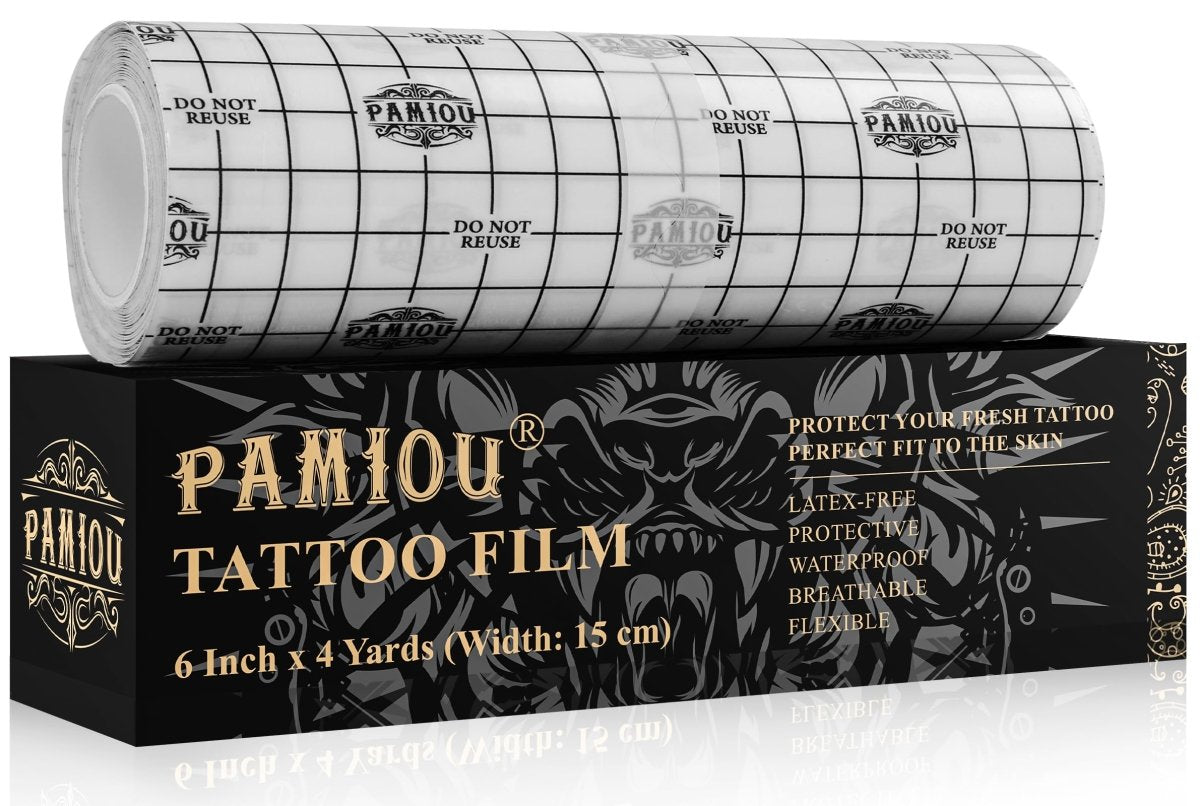 Pamiou Second Skin Tattoo Protection Film - 6in x 4yd Tattoo Aftercare Bandage - Tattoo Unleashed