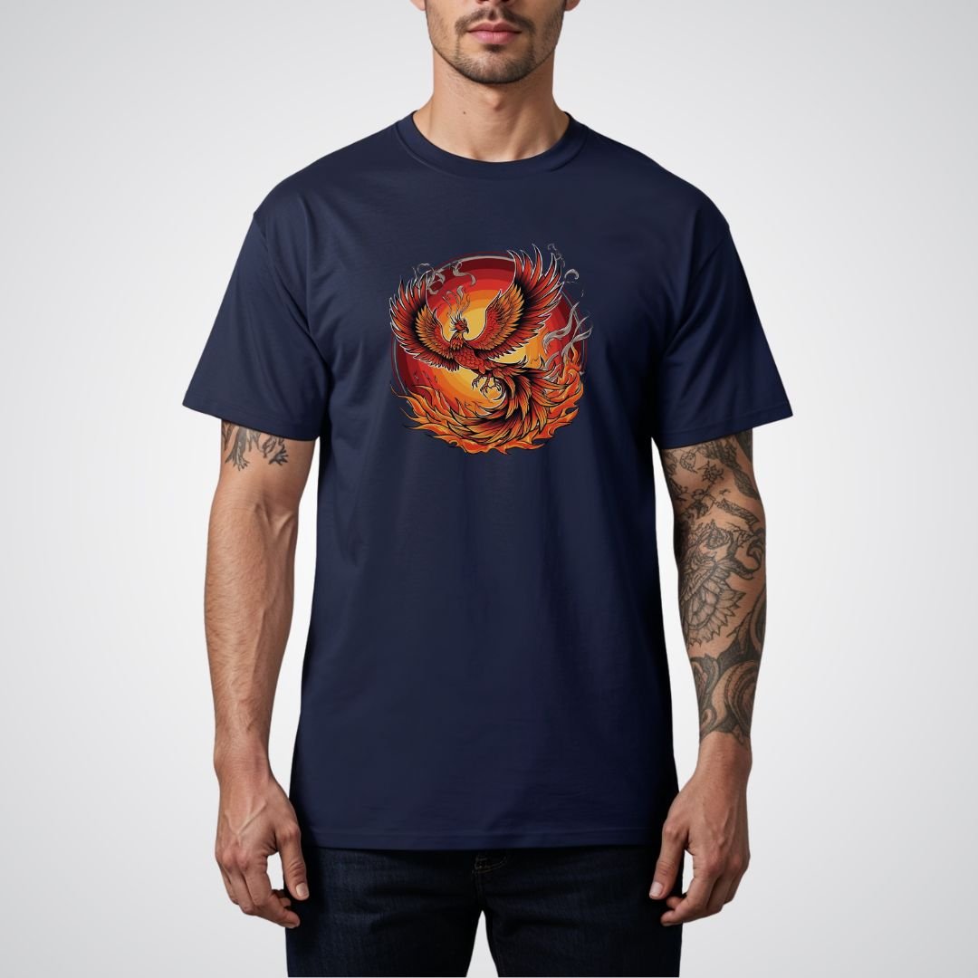 Phoenix Rising From Flames Japanese Tattoo Unisex T-Shirt - Tattoo Unleashed