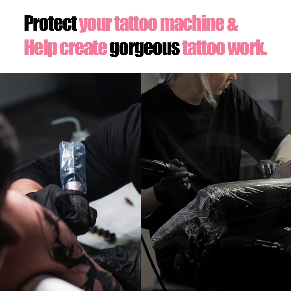 Pink Tattoo Pen Covers by Muxia - 200pcs - Tattoo Unleashed