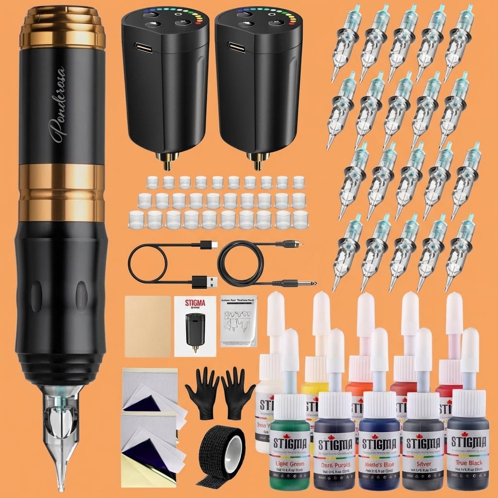 Ponderosa Wireless Tattoo Pen Machine Kit STP35TI4002 - 9 - Tattoo Unleashed